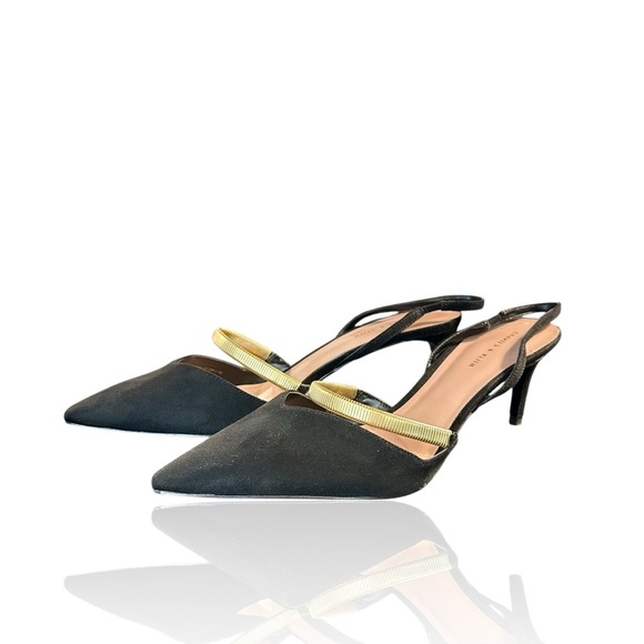 NWOT Charles & Keith ‘Gold Mary Jane Strap Textured Slingback Heels’ Sz 11 - Picture 13 of 16